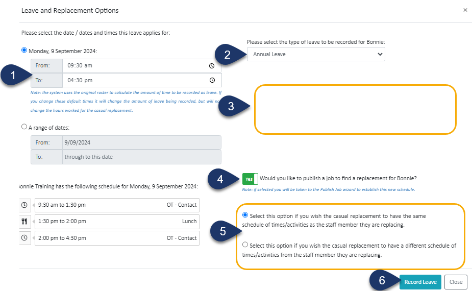 How to Mark an Absence on the Roster - StaffSync