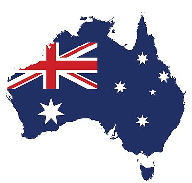 Select Your Country Flag Map Of Australia